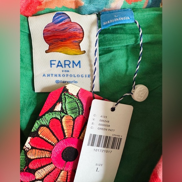 Farm Rio Tie-Front Linen Blend Floral Wide-Leg Pants - Picture 16 of 16